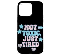 Not Toxic Just Tired Pastel Sad Star Citation Tee Coque pour iPhone 15 Pro Max