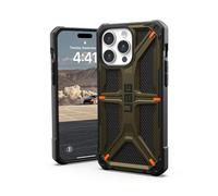 UAG Monarch Kevlar Series Rugged Case for iPhone 15 Pro Max[6.7in] - Monarch Kevlar Element Green - Coque de protection pour téléphone portable - caoutchouc, DuPont Kevlar, alliage métallique, plaque de cisaillement en polycarbonate - kevlar vert élé Vert