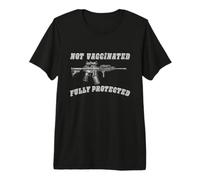 Not Vaccinated Fully Protected Second Amendment T-Shirt Haut de Gamme