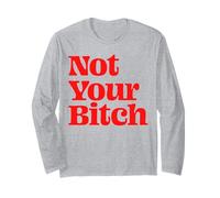 Not Your Bitch Féministe Femmes Filles Féminisme Cadeaux Sarcastiques Manche Longue