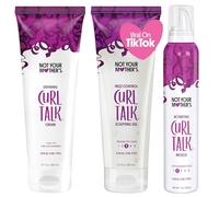 Not Your Mother's Curl Talk Defining Curl Cream, gel et mousse pour coiffer les frisottis Control (lot de 3) - 240 g crème, 180 g de mousse blanche