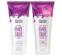 Not Your Mother's Curl Talk Frizz Control Lot de 2 gels sculptants et crème définissante 177,4 ml Formulé avec un complexe de riz Curl pour tous les types de cheveux bouclés