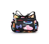 NOTAG Sac Bandoulière Femme Léger Sac à Bandoulière Multi-Poches Sac à Main Imperméable Nylon pour Voyage (CM)