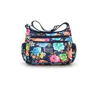 NOTAG Sac Bandoulière Femme Léger Sac à Bandoulière Multi-Poches Sac à Main Imperméable Nylon pour Voyage (CH)