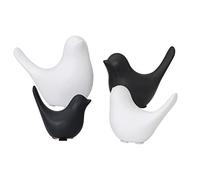 Notakia Lot de 2 Statues d'animaux de Petite Taille, décoration d'intérieur de Style Moderne, pour Salon, Chambre à Coucher, Bureau, armoires (Blanc, Noir, 2 pièces)