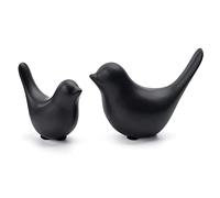 Notakia Lot de 2 Statues d'animaux de Petite Taille - Décoration d'intérieur - Style Moderne - Ornements décoratifs pour Salon, Chambre à Coucher, Bureau, armoires (Noir)