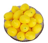 Notakia Lot de 25 citrons artificiels - Fruits artificiels réalistes - Simulation de limonade - Décoration de table d'été - Accessoires photographiques (25 citrons jaunes)