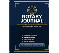 Notary Journal: Official Record of Notarial Acts: Signer ID Records, Thumbprint Boxes, Monthly Summaries & Fee Tracking