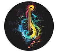 Notation Musique Casse-tête De 1000 Pièces Rondspour Enfants Moderne Jeu Unique ClassiquesJeux De Défi Uniques 1000pcs (67.5x67.5cm)