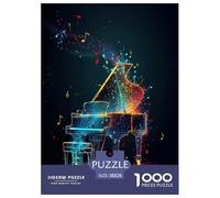 Notation Musique Puzzle 1000 Pièces Cadeau Unique Jeu Éduchatif Challenge Toy À De Qualité Supérieure Peinture Art pour Adultes Et Enfants À Partir De 12 Ans 38x26cm/1000pcs