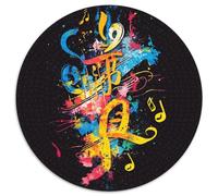 Notation Musique Puzzle Rond De 1000 Pièces pour Enfants DIY Difficile Impossible Créatif Jeux De Défi Uniques 1000pcs (67.5x67.5cm)