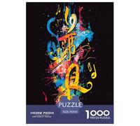 Notation Musique Puzzles 1000 Pieces Cadeau Unique Jeu Éduchatif Challenge Toy À De Qualité Supérieure Peinture Art pour Adultes Et Enfants À Partir De 14 Ans 70x50cm/1000pcs