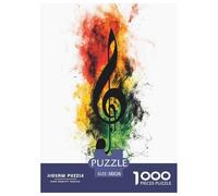 Notation Musique Puzzles 1000 Pièces Cadeau Unique Jeu Éduchatif Challenge Toy À De Qualité Supérieure Peinture Art pour Adultes Et Enfants À Partir De 12 Ans 38x26cm/1000pcs