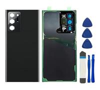 Note 20 Ultra Retour Verre de Remplacement pour Samsung Galaxy Note 20 Ultra 5G N986U Tous Les Transporteurs Cas Porte Panneau Couverture avec Lentille Caméra Ruban Adhésif,Noir Mystique