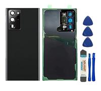 Note 20 Ultra Vitre arrière de rechange pour Samsung Galaxy Note 20 Ultra 5G N986U tous les transporteurs avec ruban adhésif pour objectif d'appareil photo et kits d'outils de réparation (noir
