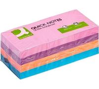 Note Adhesive Q-Connect - Kf02516 - Bloc Autocollant Rainbow, 38 X 51 Mm, 3 X 4 X 100 Cartes, Couleurs Mélangées