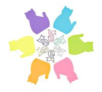 Note adhésive réutilisable en forme de chat mignon de dessin animé N Times Fournitures de bureau à emporter Évaluation Autocollants pour livraison de nourriture à domicile travail étude vie rappel