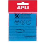 Note adhésives - Transparentes - De couleur bleu - 75x75mm - Apli