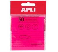 APLI Notes adhésives 19570 transparentes 75 x 75 mm – 50 feuilles roses résistantes à l'eau
