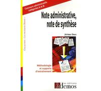 Note administrative, note de synthèse
