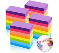 Note Autocollant, 1600 Feuilles Auto-Adhésif Couleur Notes Adhésives, Notes Autocollantes Marque Pages Pour Book Etudiants Lecture Bureau(8 Couleurs, 76 x 26 mm)