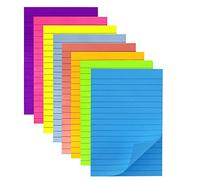 Note Autocollant, 400 Feuilles Lignées Auto-Adhésif Couleur Notes Adhésives, Notes Autocollantes Marque Pages Pour Book Etudiants Lecture Bureau(8 Couleurs, 100 x 150 mm)