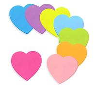 Note Autocollant, 560 Feuilles Forme de Coeur Auto-Adhésif Couleur Notes Adhésives, Notes Autocollantes Marque Pages Pour Book Etudiants Lecture Bureau(8 Couleurs, 70 x 70 mm)