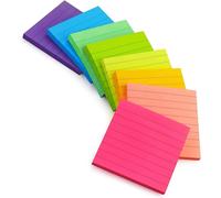 Note Autocollant, 560 Feuilles Lignées Auto-Adhésif Couleur Notes Adhésives, Notes Autocollantes Marque Pages Pour Book Etudiants Lecture Bureau(8 Couleurs, 76 X 76 Mm)