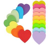 Note Autocollant, 800 Feuilles 16 Couleurs Feuilles Forme De Coeur Auto-Adhésif Couleur, Super Sticky Notes, Parfait Pour Les Bureaux Et Écoles Sticky Notes 70 X 70 Mm