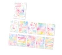 Note autocollante adhésive polyvalente créative peinte à la main, feuilles d ' écriture réutilisables pour les bureaux et l ' école, blocs-notes à thème couleur, carnet de notes, carnet de notes