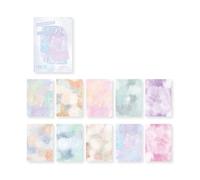 Note autocollante adhésive polyvalente créative peinte à la main, feuilles d ' écriture réutilisables pour les bureaux et l ' école, blocs-notes à thème couleur, carnet de notes, carnet de notes