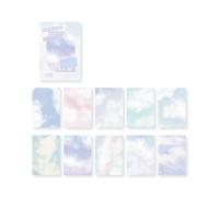 Note autocollante adhésive polyvalente créative peinte à la main, feuilles d ' écriture réutilisables pour les bureaux et l ' école, blocs-notes à thème couleur, carnet de notes, carnet de notes