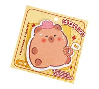 Note autocollante animal - Papier à message Capybara, blocs en forme d'animal, 30 feuilles de notes autocollantes avec motif de sculpture ludique | Fournitures de décoration créatives pour plani