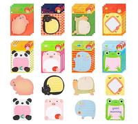 Note Autocollante d’Animaux, 640 PCS Note Adhésive Colorée, 8 Motifs Sticky Notes Pastel, Note Autocollante Mignonne Fantaisie, papeterie pour bureau école livre blocs mémo, convient aux enfants