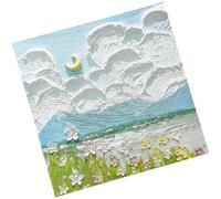 Note Autocollante Simple Peinture À L'huile Notes De Paysage Joli Bloc-notes Fournitures Scolaires Et De Bureau Pour Étudiants Blocs-notes Auto-adhésifs Simples Fournitures Scolaires Et De