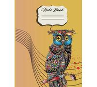 Note Book: Multi Color Owl Bird Blank lined Note Book - Wide Ruled - 110 Pages - 8.5 x 11 Inches | For School Students, Adults & Women For Journaling