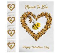 Note Cards - Festive Bee Stationery For Writers, Handmade Paper Pack, Vibrant Pattern Art, Thick Premium Cardstock, Greeting Supply, Elegant Birthday Message Delivery Use