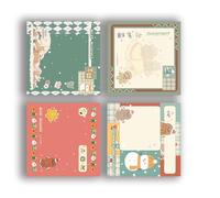Note collante sur le thème du de Noël, Snowman party | Motifs de noël amovibles, notes autocollantes pour décorations de Scrapbooking, bureau, école, matériaux sûrs