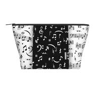 Note De Musique Blanche Et Noire, Trousse de Toilette Trousse de Maquillage Sac à cosmétiques Trousse de Toilette de Voyage Portable