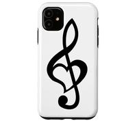 Note de Musique Clé de Sol Cœur Love Lovers & Artists Coque pour iPhone 11
