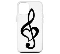 Note de Musique Clé de Sol Cœur Love Lovers & Artists Coque pour iPhone 12/12 Pro