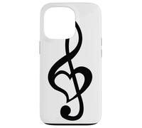 Note de Musique Clé de Sol Cœur Love Lovers & Artists Coque pour iPhone 13 Pro