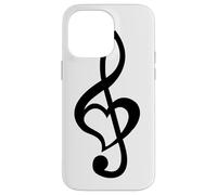 Note de Musique Clé de Sol Cœur Love Lovers & Artists Coque pour iPhone 14 Pro Max