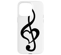 Note de Musique Clé de Sol Cœur Love Lovers & Artists Coque pour iPhone 15 Pro Max