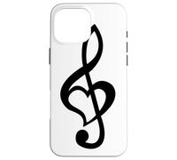Note de Musique Clé de Sol Cœur Love Lovers & Artists Coque pour iPhone 16 Pro Max