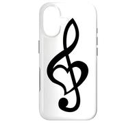 Note de Musique Clé de Sol Cœur Love Lovers & Artists Coque pour iPhone 17
