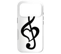 Note de Musique Clé de Sol Cœur Love Lovers & Artists Coque pour iPhone 17 Pro