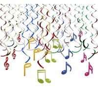 Note De Musique Colorés Anniversaire Décorations Suspendues Guirlandes À Spirales Plafond Pour Concert,Mariage,Décorations De Fête D'anniversaire Fournitures