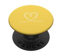 Note de Musique cœur Minimaliste Ligne Art esthétique PopSockets PopGrip Adhésif