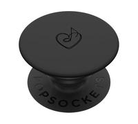 Note de Musique cœur Minimaliste Ligne Art esthétique PopSockets PopGrip Adhésif